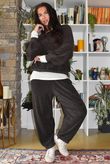 Terry B Lantern Sleeve Sweatshirt Coffee Bean